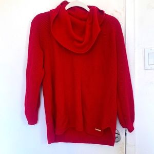 Red Slouchy turtle neck Michael Kors sweater size L